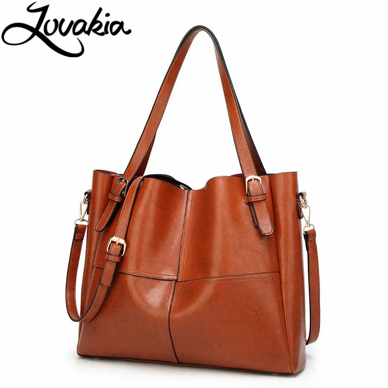LOVAKIA brand handbag women casual large tote bag female high quality artificial leather solid