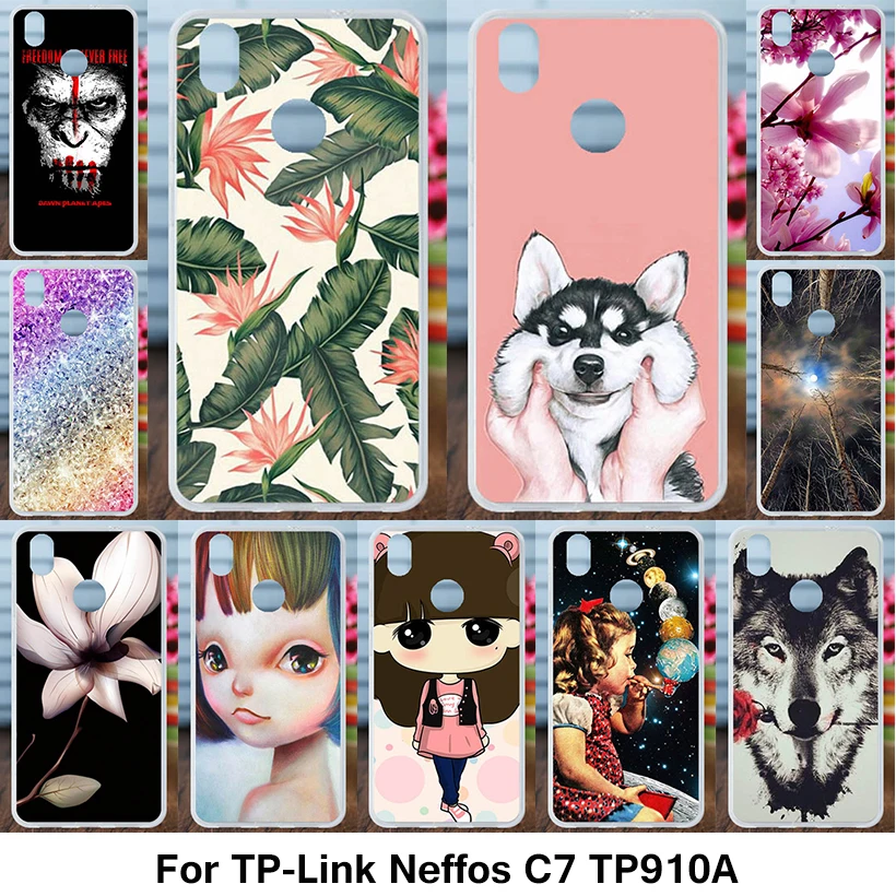 

Ojeleye Soft Case For TP-Link Neffos C7 Case Silicon DIY Patterned Anti-knock Cover TP910A TP910C Cover Back Housing Shell