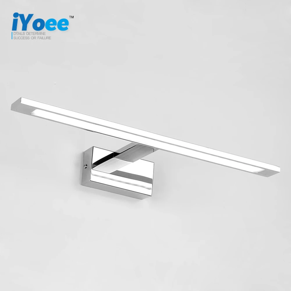 مكافحة الضباب ماء مرآة من الستانليس ستيل ضوء LED الحمام الغرور الجدار مصباح موجز إضاءة داخلية تركيبات الشمعدان للمنزل يكون