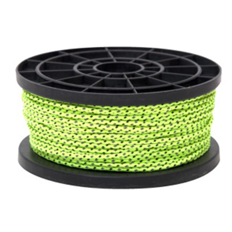 

2.5mm 50m Green Reflective Guy Line Cord Outdoor Camping Canopy Tent Rope,Outdoor Tent Rope, Highly Reflective, High Night Rec