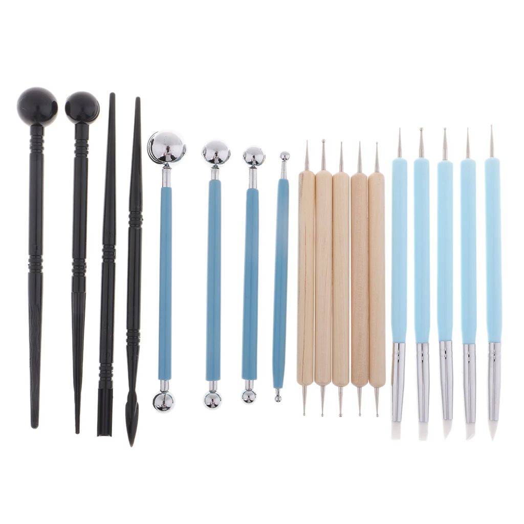 18 Pieces Polymer Clay Tools Modeling Clay Sculpting Tools Kits For Pottery