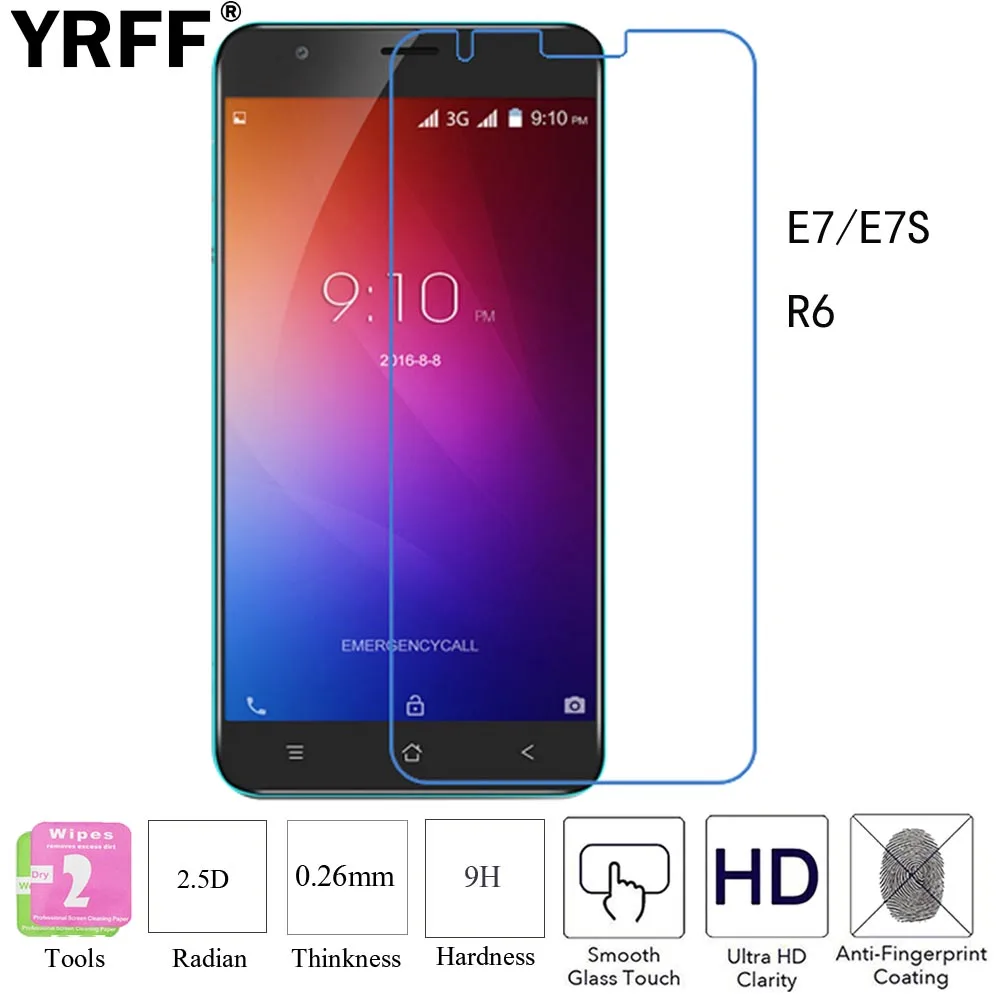

2PCS 2.5D 0.26mm HD Tempered Glass Protective Explosion-proof Screen Protector Film For Blackview E7 E7S R6 Free Tools