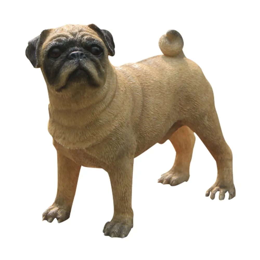 

English Famouse Brand Pug Resin Figurine Home Decor Poly Resin Dog Statue