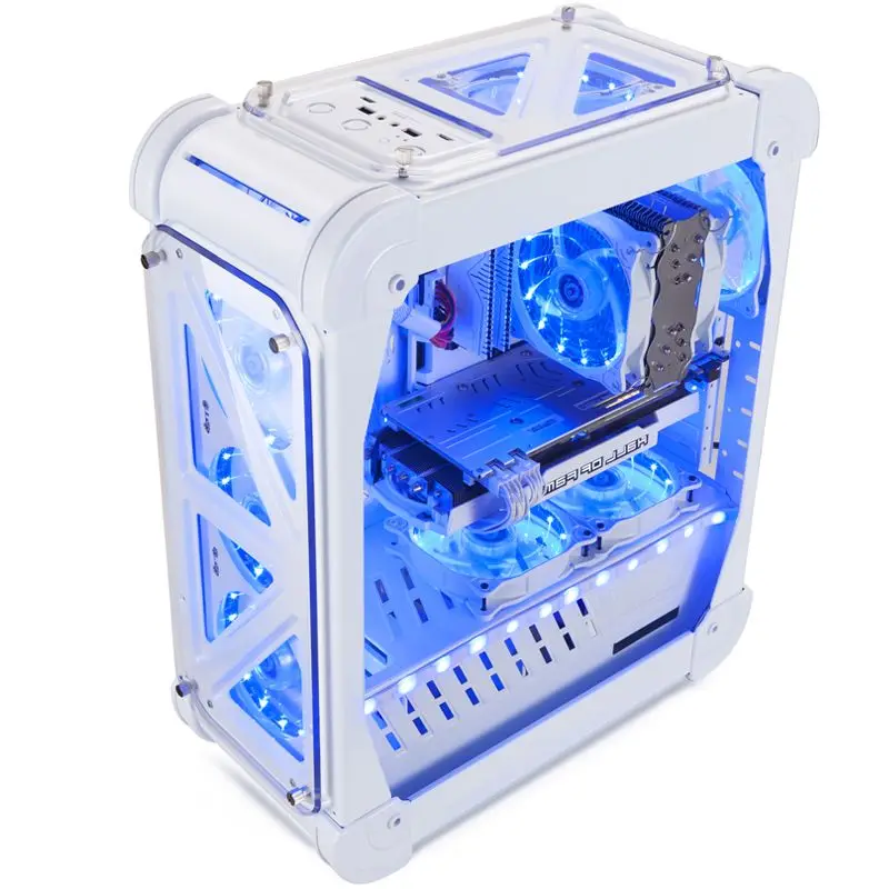 

PCCOOLER Blizzard computer case / colorful RGB breathing light / split type water cooling / send 2fan