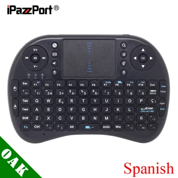 

[Free Shipping] iPazzPort (21S) Mini 2.4G Wireless Spanish(Espanol) Keyboard+Air Mouse+TouchPad for Android TV Box/IPTV