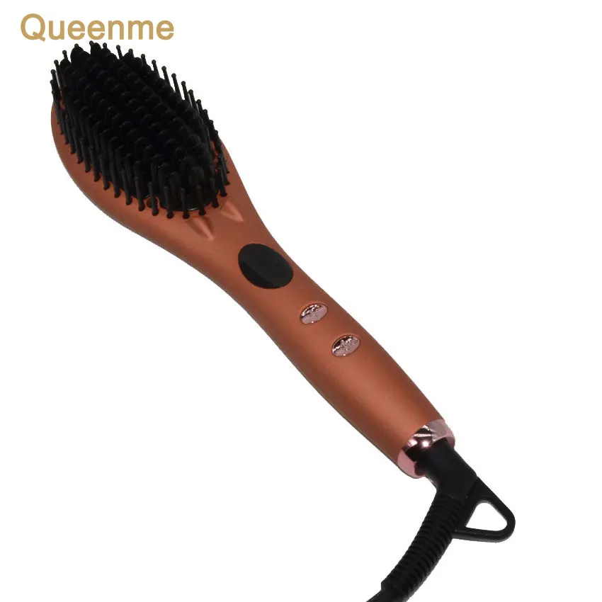 

Queenme Ionic Hair Straightener Brush MCH Heating Fast Hair Straightening Comb Ceramic Styling Tool Iron Double Anion Anti-scald