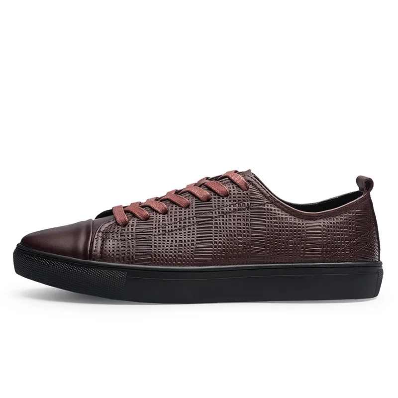 Moda Couro Do Lace Genuíno Up Preguiçosos Casuais Mocassins Masculino Sexo Preto De marrom Reais Dos Da Flats Homens Sapatos Y5w66q
