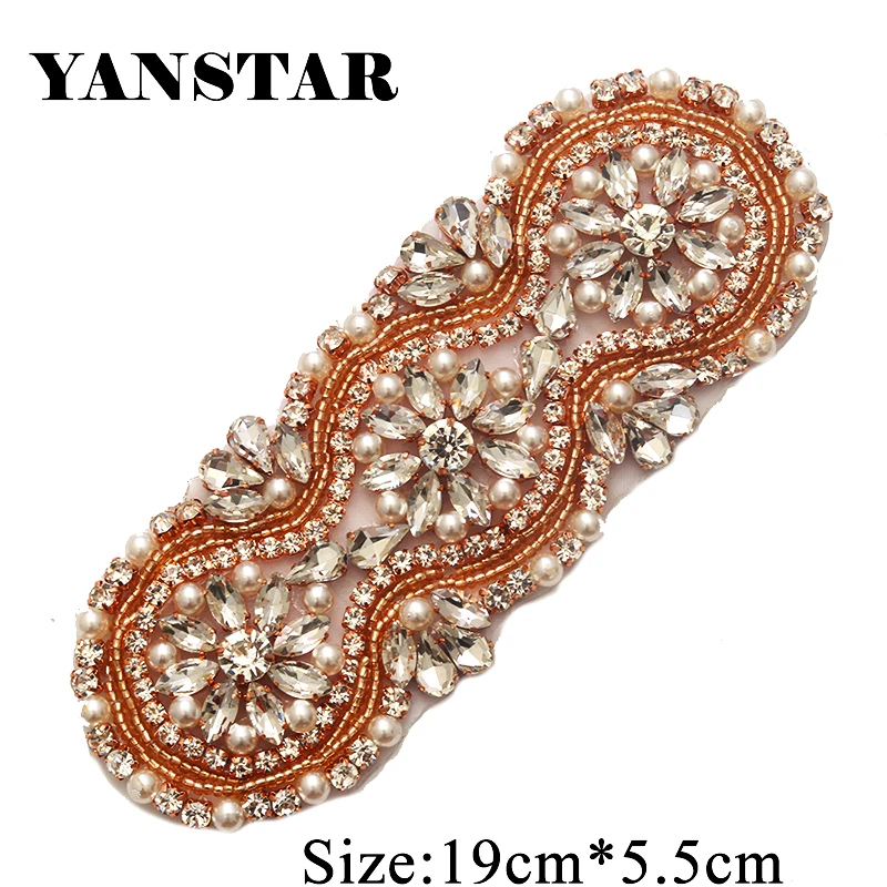 

YANSTAR (30 шт.) оптовая продажа, свадебный пояс со стразами, Аппликации со стразами и бусинами, швейный аксессуар для невесты YS928