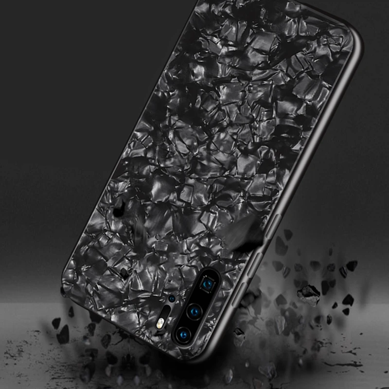 Tempered Glass Conch Shell Phone Case For huawei p30 Cover On For huawei p30 pro p 30 lite light p30pro 30pro Funda Coque capa