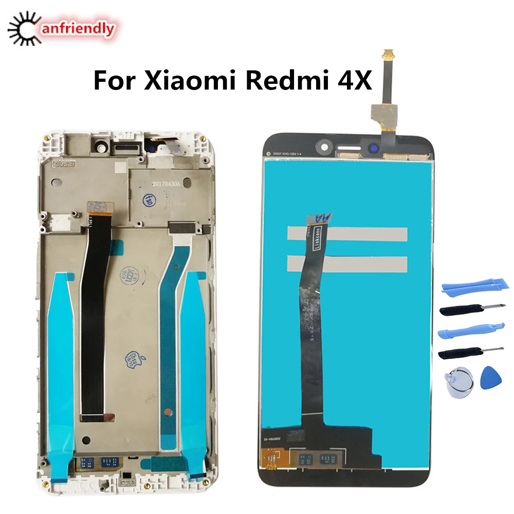 Beste Voor Xiaomi Redmi 4X Lcd Touch Panel Display Screen Voor Redmi 4X Lcd Display Digitizer Module Met Frame Vergadering Reparatie onderdelen