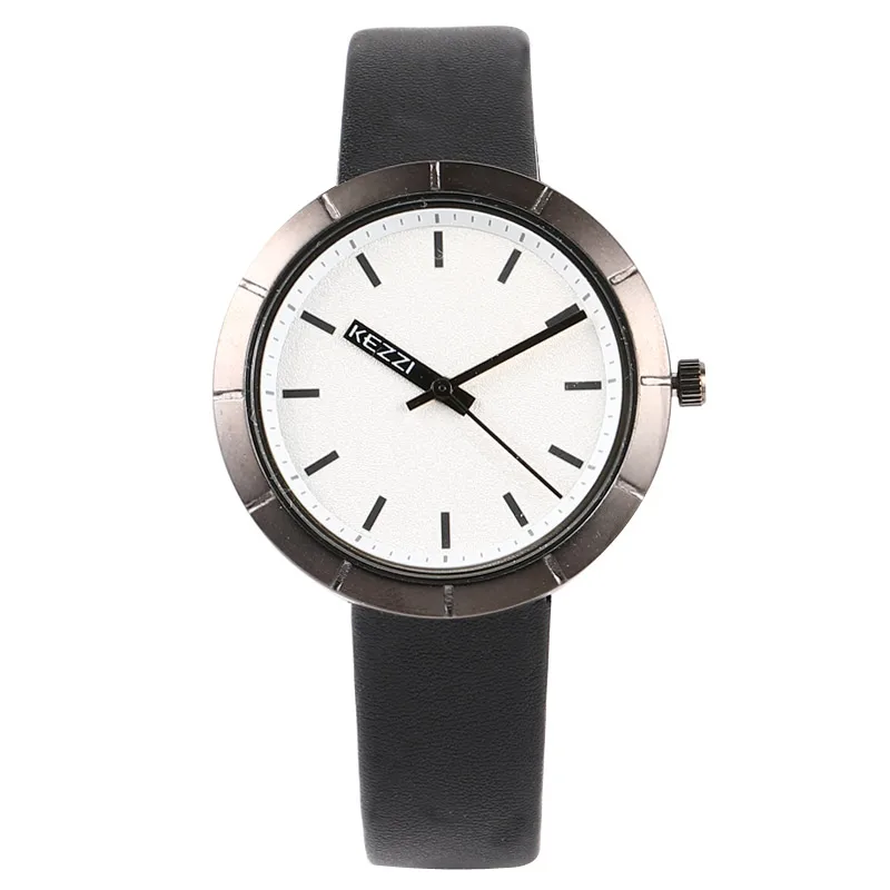 

Hot fashion creative watches women men quartz-watch KEZZI brand unique dial design minimalist lovers' watch leather wristwatches