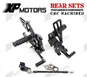 

CNC Rearset Adjustable Foot pegs Rear Sets Fit For Aprilia Tuono1000 V4 R APRC 2011-2014 Black
