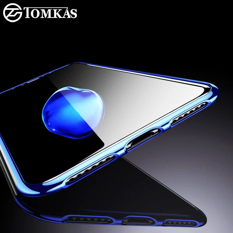 

Tomkas Ultra Thin Soft TPU Case For iPhone X 8 7 Plus Case Clear Silicone Transparent Full Cover For iPhone 6 S 6S Plus Cases