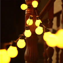 20 светодиодный s лампочка 5 м RGB светодиодный Рождественские гирлянды 16 футов G40 гирлянды винтажные огни Свадебная вечеринка Новогодняя гирлянда