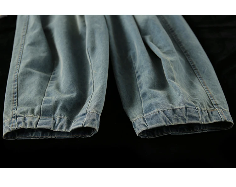 Весенние джинсы, модные женские свободные джинсовые штаны большого размера, новые повседневные женские джинсовые брюки на молнии с карманами и пуговицами