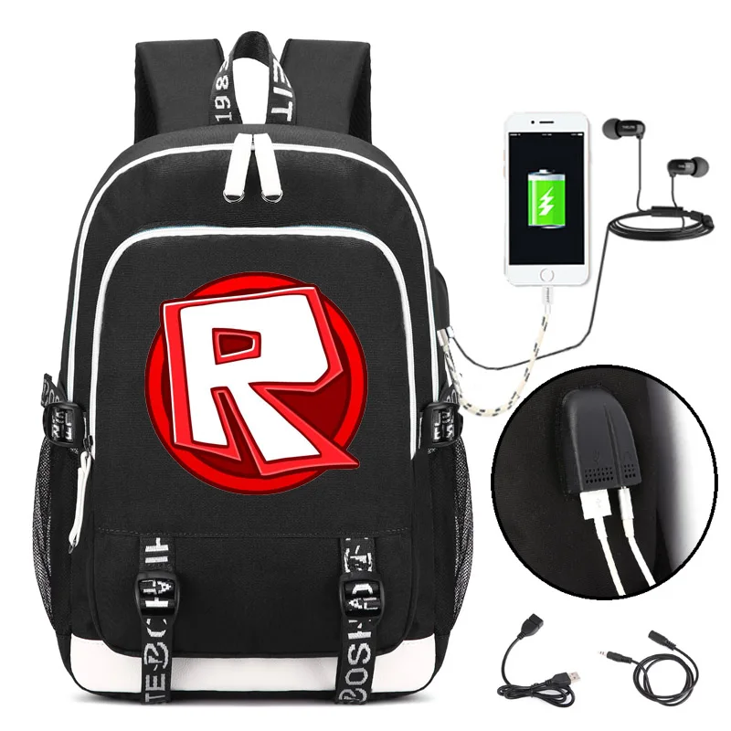 

ROBLOX Backpack with USB Charging Port and Lock &Headphone interface for College Student Work Men & Women