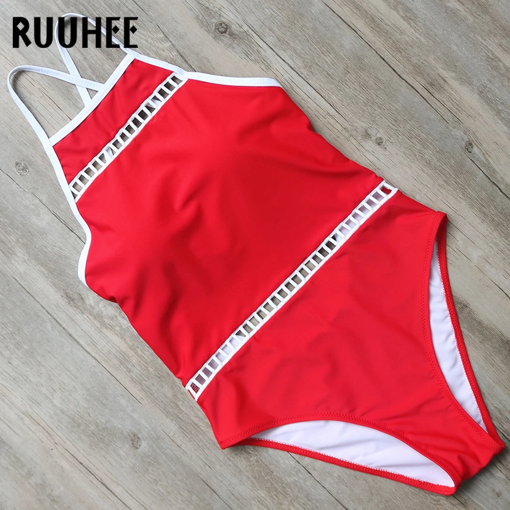 Buy RUUHEE One Piece Swimsuit Swimwear Women High Neck