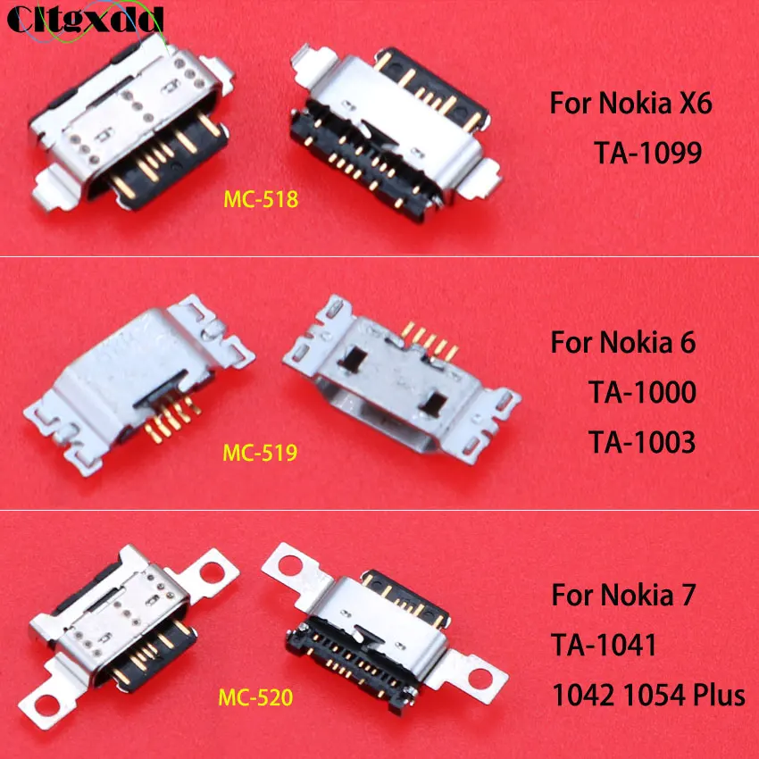

Cltgxdd 1PCS Micro USB Charging Port Connector Charge Jack Socket Plug Dock For Nokia X6 TA-1099 / 6 TA-1000 TA-1003 / 7 TA-1041