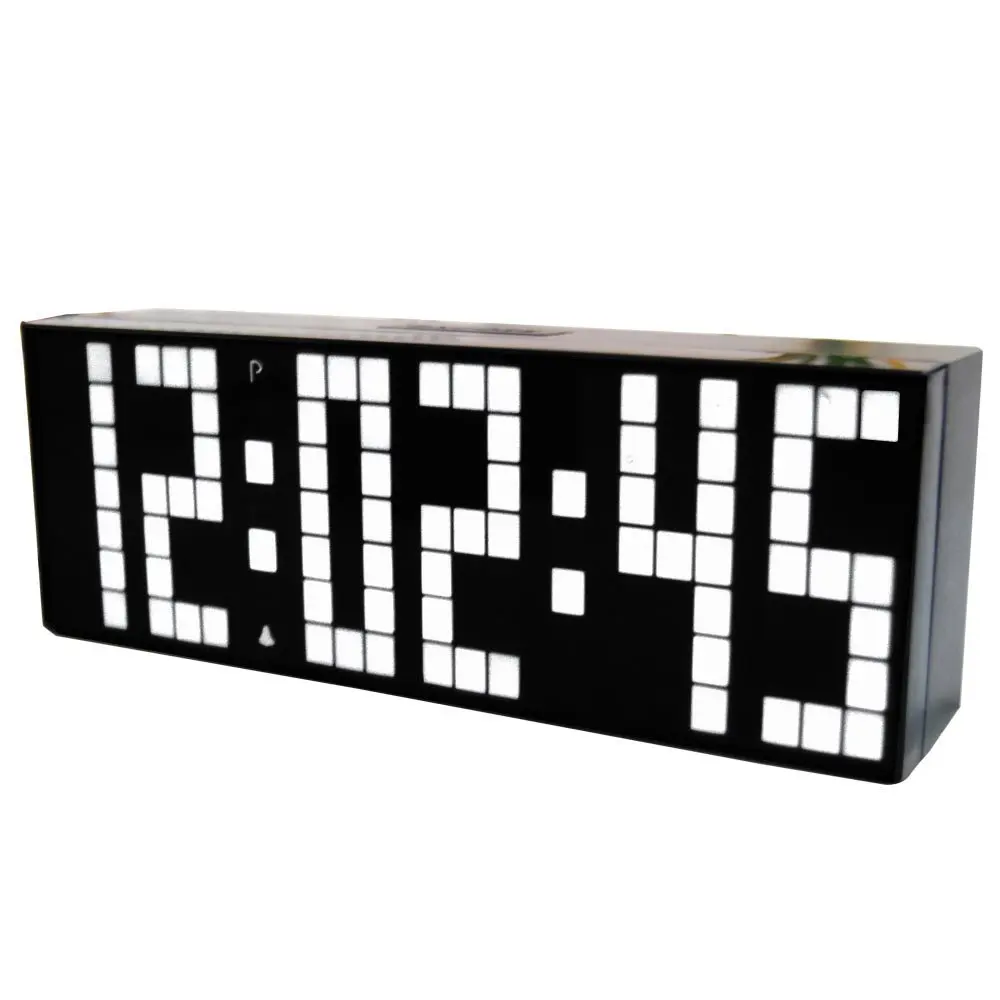 Цифровой большой светодиодный обратный отсчет температуры календарь мировой таймер настенные часы светодиодный Будильник - Цвет: white