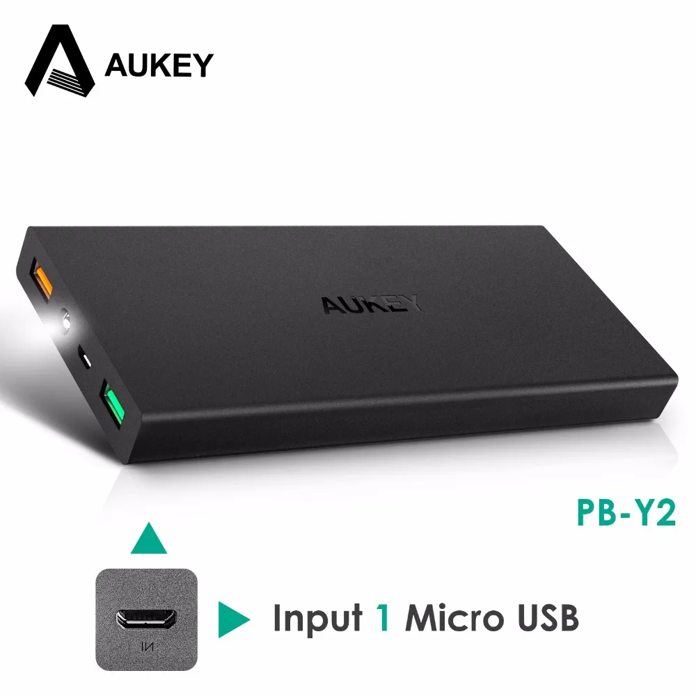 Цена за Оригинальный aukey 16000 мАч Мощность банк QC 2.0 Быстрая зарядка 2 USB портами Мощность банка для iPhone/Xiaomi /HTC/Samsung/Nexus с Тип c Цена за Оригинальный aukey 16000 мАч Мощность банк QC 2.0 Быстрая зарядка 2 USB портами Мощность банка для iPhone/Xiaomi /HTC/Samsung/Nexus с Тип c