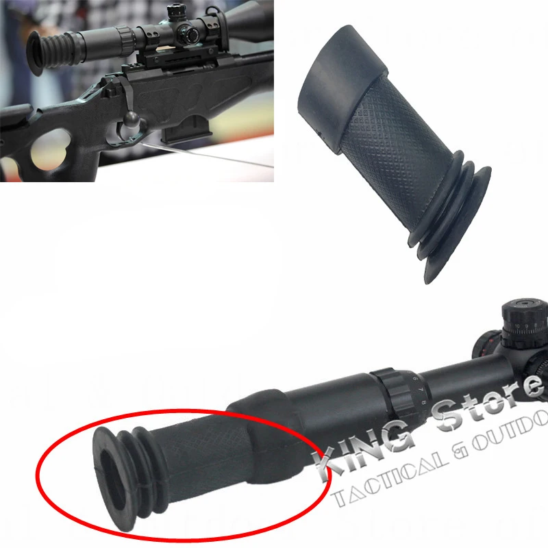 Airsoft Rifle Scope Rubber Eye Protector Cover Prevent larde recoilless