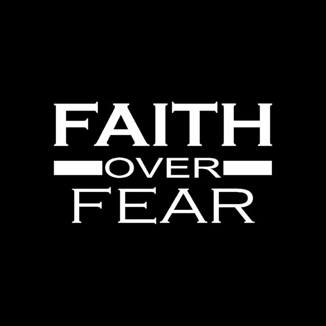 Faith Over Fear Religious Window Christian Stickers For Your Car