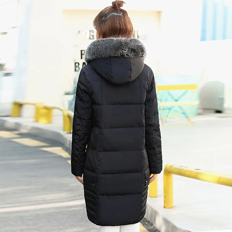 90 Canard Hiver Épaissir 2018 Chaud Fit Taille Femelle De Blanc Neige La Manteaux Plus Parkas Doudounes Nouveau Lâche Longue Duvet Femmes C8UqPBw