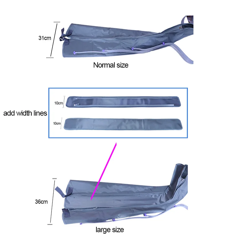 1 шт. добавить ширину линии для электрического компрессионного воздуха массажер для ног талии руки обертывающий ногу для стоп, лодыжек икры Массажная машина