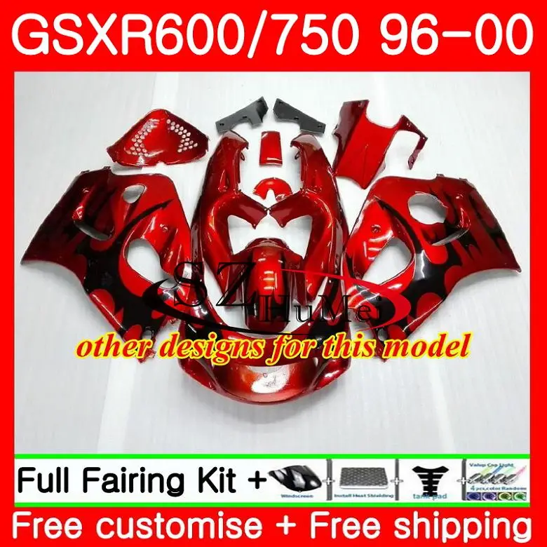 Корпус для SUZUKI GSX-R600 GSXR 600 750 SRAD Лаки синий 27SH16 GSXR750 96 97 98 99 00 GSXR600 1996 1997 1998 1999 2000 обтекатели
