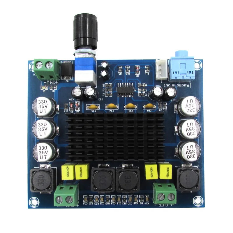 US 12V-24V TPA3116D2 120W+120W Dual-Channel Stereo Digital Audio Amplifier