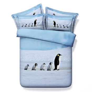 

Penguin bedding set California king size queen full twin double bed sheets bedspreads quilt duvet cover doona linen animal print