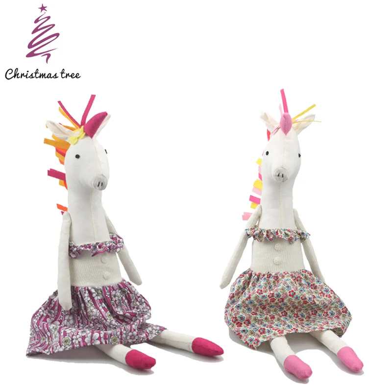 

65cm plush horse doll Soft toys Stuffed pony cute animals Kawaii dolls Childrens birthday christmas gift pink doll