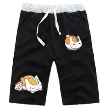 Аниме Natsume's Book of Friends Madara прямые шорты по колено хлопковые повседневные короткие штаны для фитнеса спортивные брюки с карманами брюки