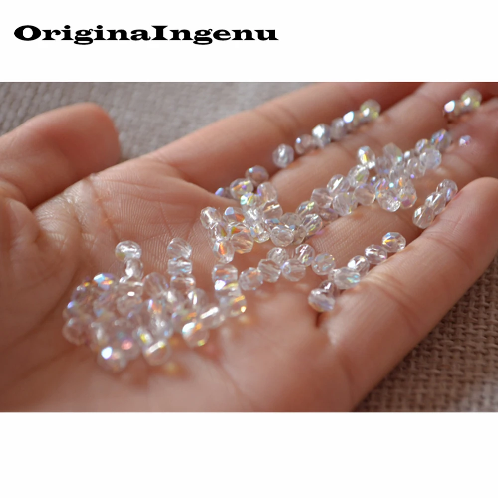 Glass Beads Japan Jewelry Handmade DIY 3MM Charm Transparent Spacer