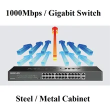 2 порта 1000 м, 24 порта 100 м, 26 портов переключатель Plug& Play камера NVR сетевой коммутатор настольный коммутатор для интернет-сети камеры видеонаблюдения