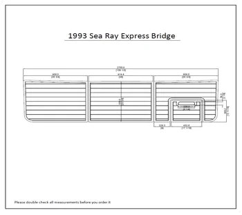

1993 Sea Ray Express Bridge Swim Platform Pad 1/4" 6mm Boat EVA Teak Decking