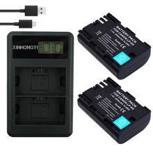 2x LP-E6 Battery 2650mAh LP E6 E6N bateria +LED USB Dual Charger for Canon EOS 60D 70D 5D Mark II 5D Mark III 5D Mark IV camera mcoplus bg 5diil lcd battery grip for canon eos 5d mark ii ir wireless remote control 2x lp e6 battery