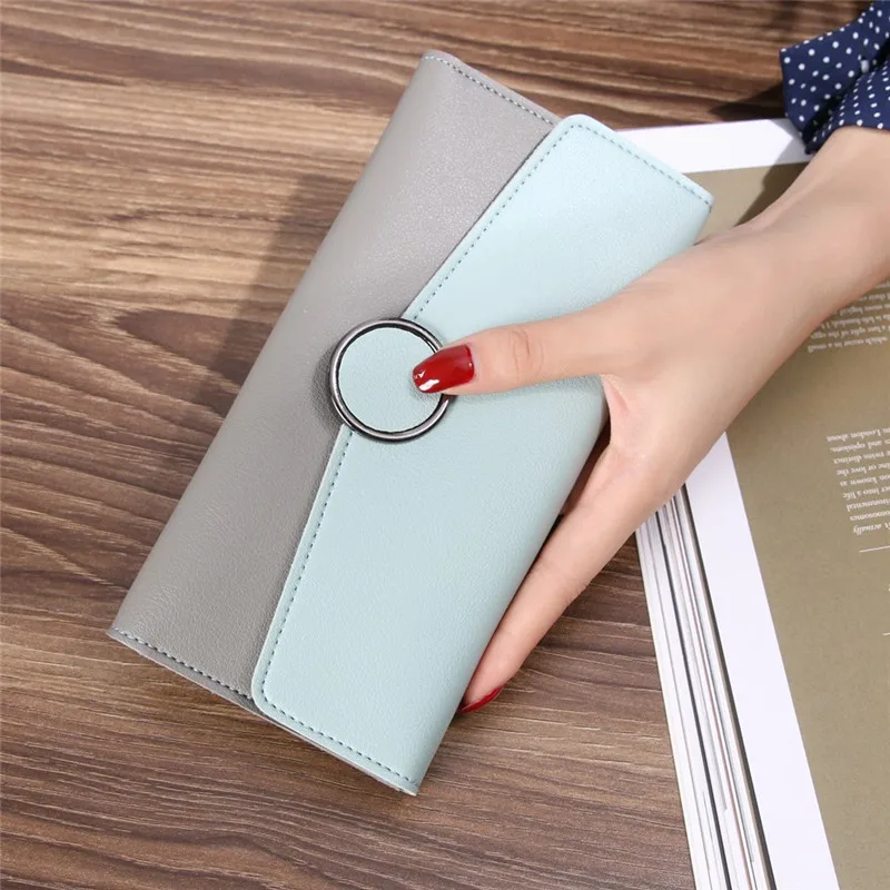 

NEW Designer Leather Slim Long Bifold Women Wallet Female Clutch Brand Coin Purse Ladies Card Holder Money Dollar Cuzdan HC151