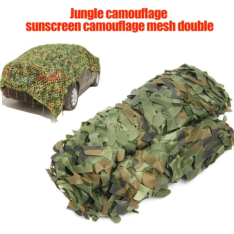 2 متر × 3 متر سيارة الظل غطاء خيمة الجنبات أوراق العسكرية التمويه الغاب شبكية للصيد التخييم مع تعليق حبل الشمس المأوى