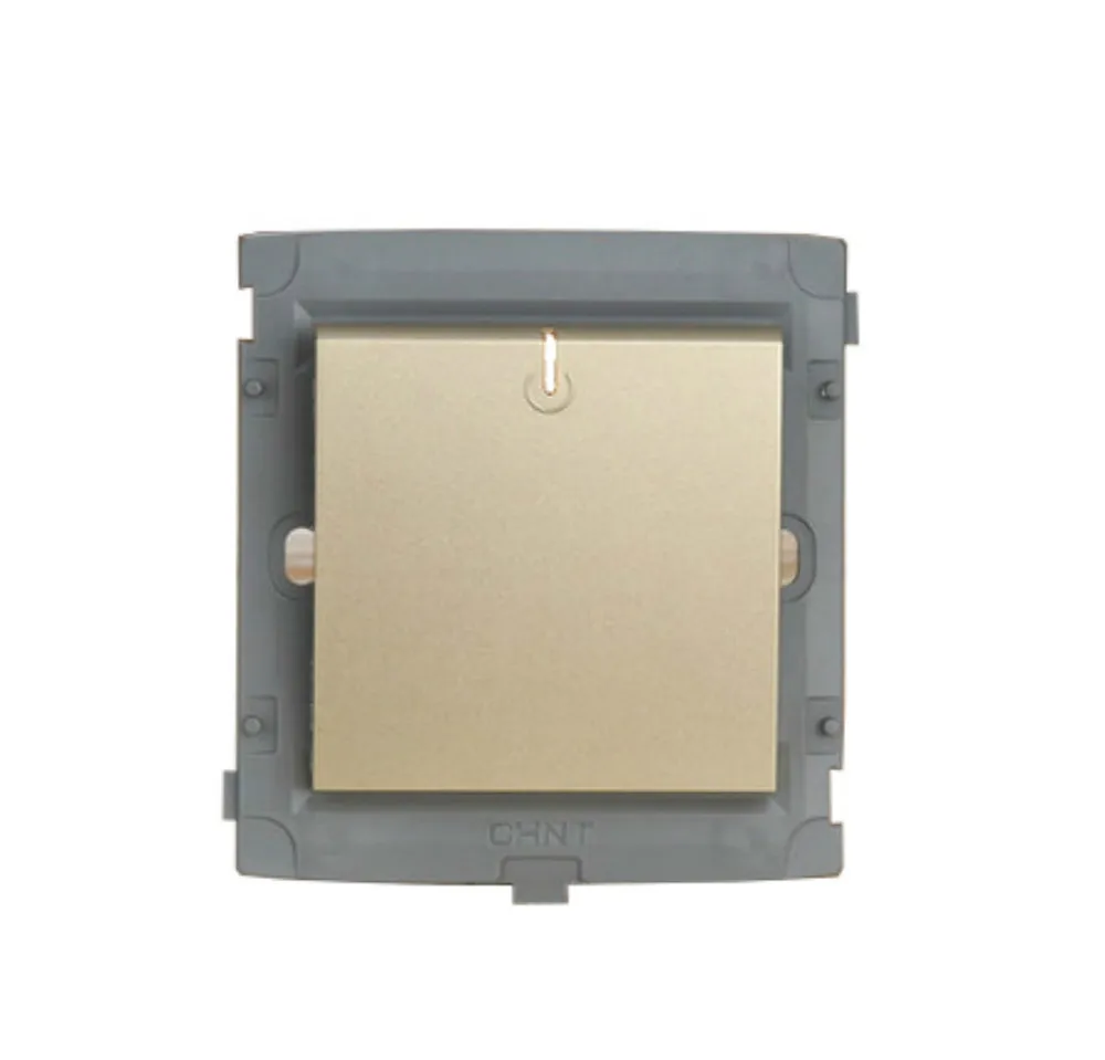 

CHINT Electric 86 Type Wall Switch Socket Light Champagne Gold Five Hole One Open Multiple Control