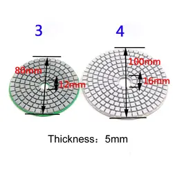 4 дюйма 100 мм алмазные влажные полировальные колодки Алмазные полировальные диски Гранит Мрамор Бетон Камень полировка шлифовальные диски