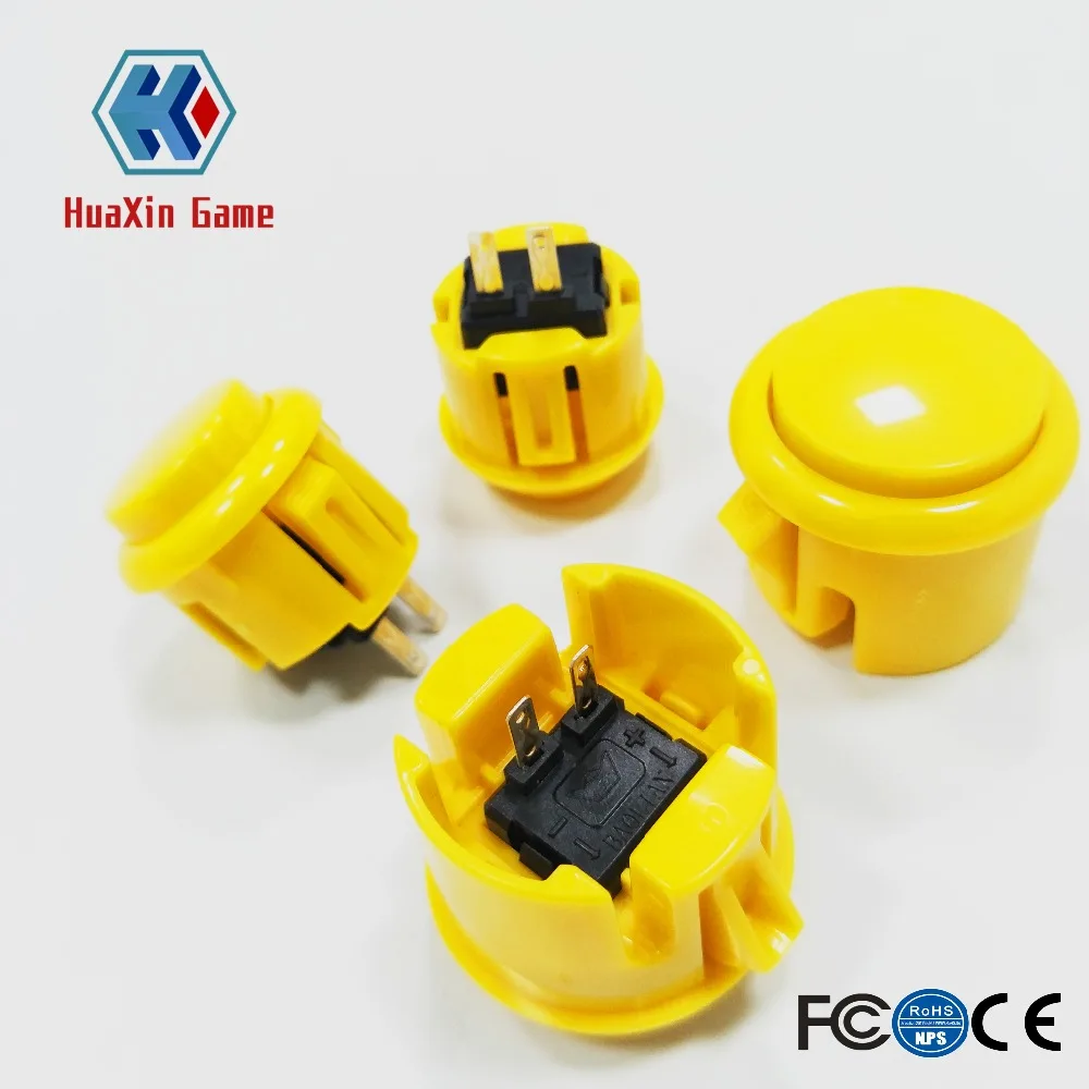 10pcs 24mm push buttons replace for arcade button games parts of 7colors BWHYT 