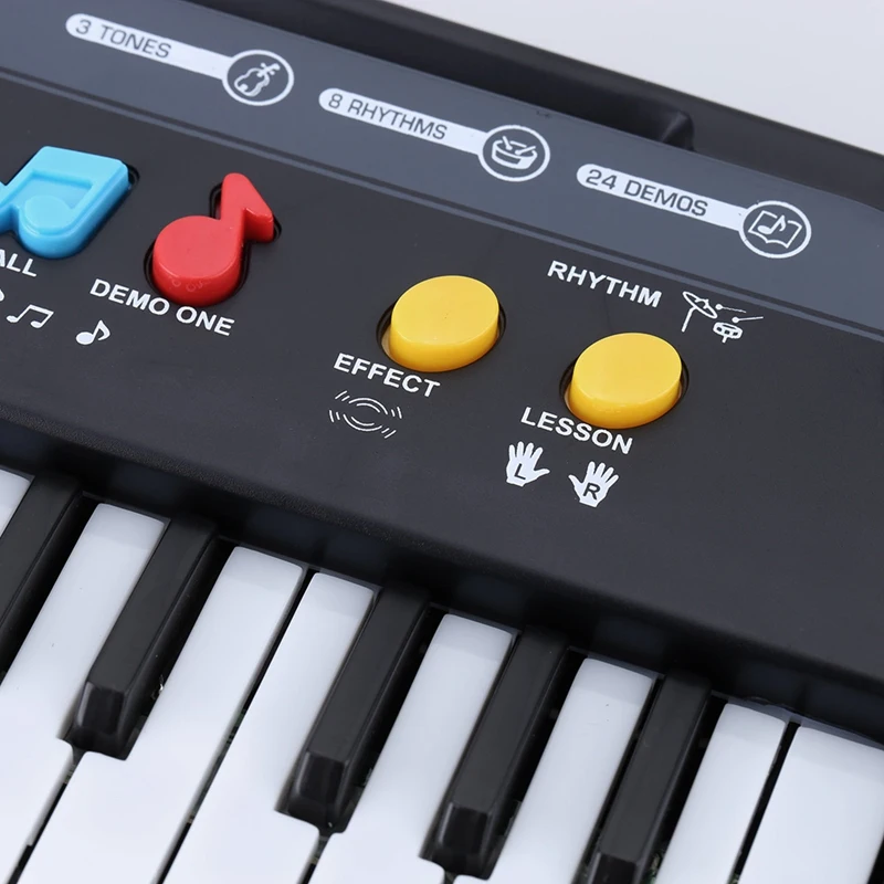 37 клавиш многофункциональная мини электронная клавиатура пианино музыкальная игрушка с микрофоном образовательный электронный подарок для детей младенцев
