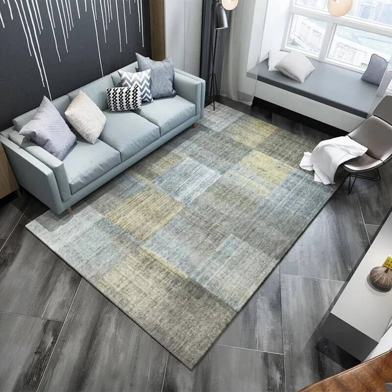 

High Density Vintage Carpet Abstract Art Anti-slip Fur Rugs Pad Bedside Blanket Prayer Parlor Home Floor Mat Wedding Decor