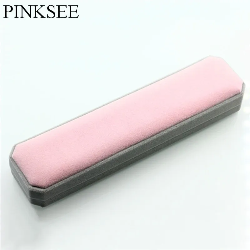 Розовая и серая бархатная коробка для ювелирных изделий PINKSEE Подарочная колец