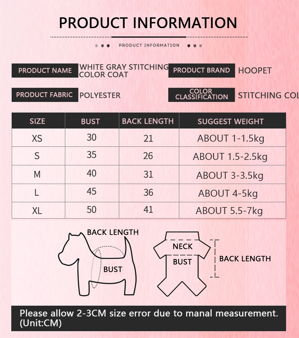 Black White Thermal Polyester Fleece Dog Clothes Winter Four Legs Dog Clothing Hoodie Pet Clothing S M L XL 1 Piece Dropshipping