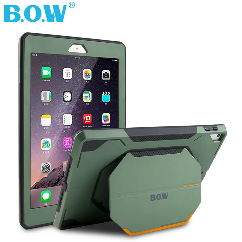 

B.O.W Hard Case for iPad 9.7 Inch 2018 Heavy Duty Military Rubber Cover protection from scratches, bumps, dirt, drops