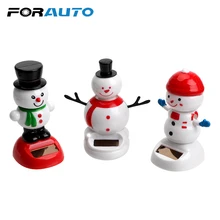 FORAUTO автомобиль орнамент милый качающийся качающаяся кукла украшение приборной панели Рождество Снеговик солнечные танцы интерьерные аксессуары