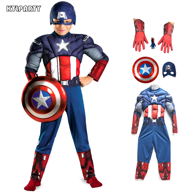 Buy Children Child muscle Captain America costume with