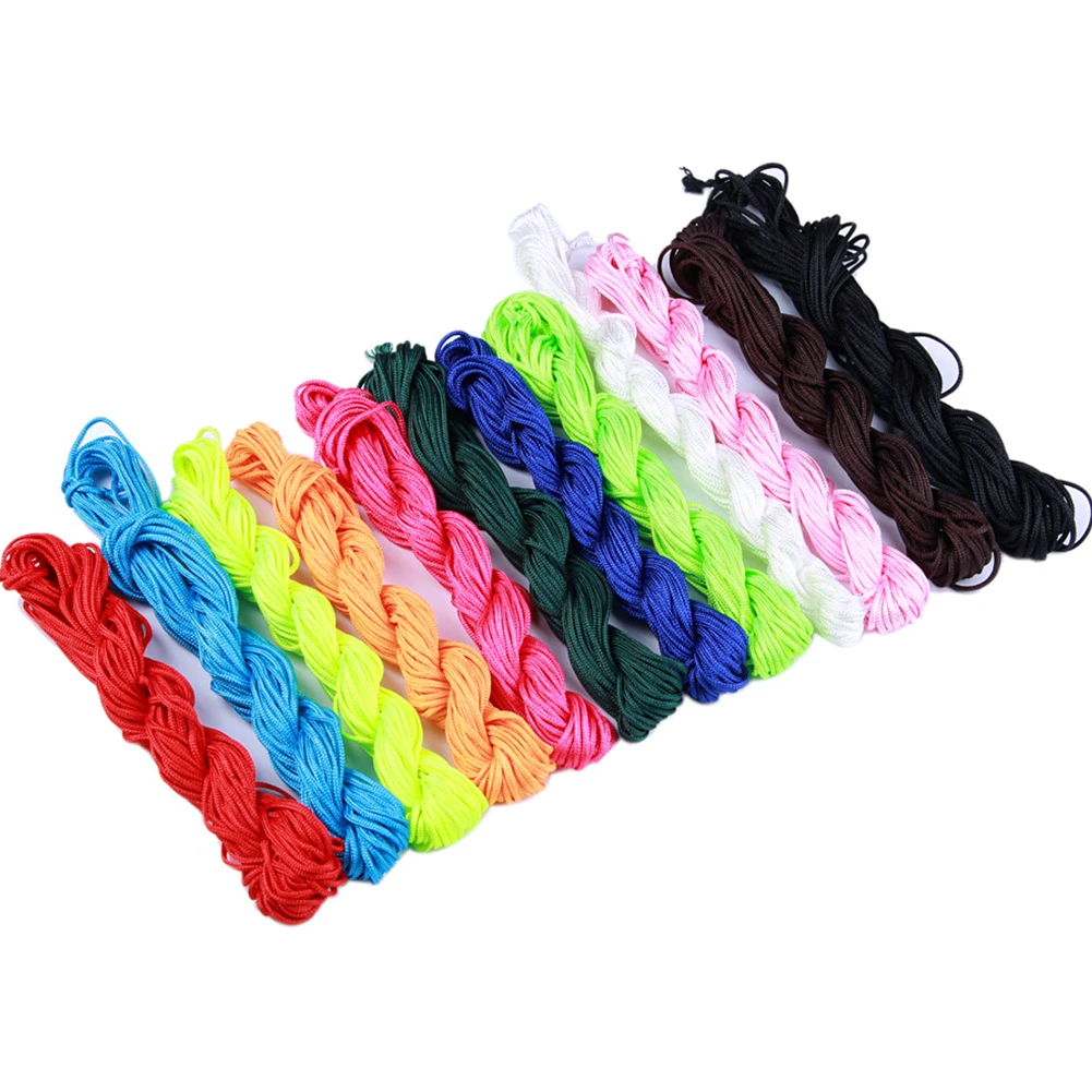 

16colors 10m 1.5mm Rope Satin Rattail Nylon Cords/String Chinese Knot Cord Thread DIY Package Bracelet Jewelry Findings Garment